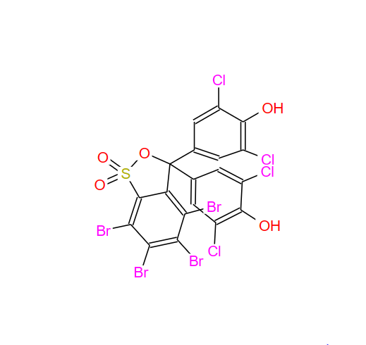 四氯苯酚四溴磺酞,4,4'-(4,5,6,7-tetrabromo-3H-2,1-benzoxathiol-3-ylidene)bis[2,6-dichlorophenol] S,S-dioxide