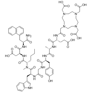 DOTA-D-Glu-Ala-Tyr-Gly-Trp-(N-Me)Nle-Asp-1Nal-NH2,DOTA-D-Glu-Ala-Tyr-Gly-Trp-(N-Me)Nle-Asp-1Nal-NH2