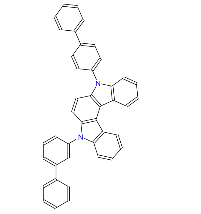 5-([1,1'-联苯]-3-基)-8-([1,1'-联苯]-4-基)-5,8-二氢吲哚并[2,3-C]咔唑,Indolo[2,3-c]carbazole, 5-[1,1'-biphenyl]-3-yl-8-[1,1'-biphenyl]-4-yl-5,8-dihydro-