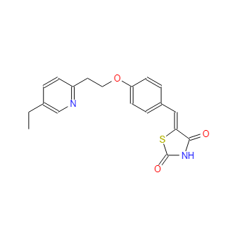 5-(4-(2-(5-乙基吡啶-2-基)乙氧基)苯亚甲基)噻唑烷-2,4-二酮,5-(4-(2-(5-Ethylpyridin-2-yl)ethoxy)benzylidene)thiazolidine-2,4-dione