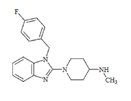 1-{1-（4-氟苯基）甲基-1H-苯咪唑-2-基}-N-甲基-4-哌啶胺,1-{1-(4-fluorophenyl)methyl-1H-benzimidazol-2-yl}-N-methyl-4-piperidinamine