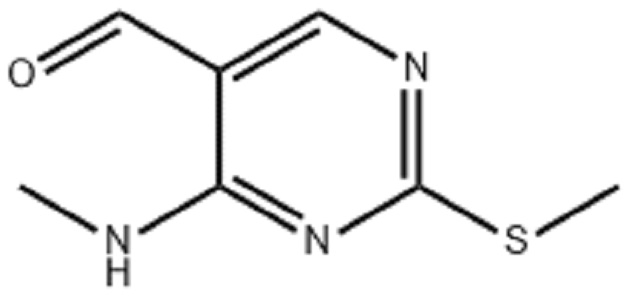 4-甲胺基-2-甲硫基-5-醛基嘧啶,4-(Methylamino)-2-(methylthio)pyrimidine-5-carbaldehyde