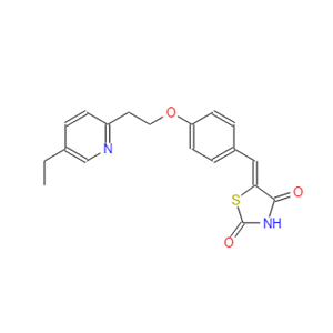5-(4-(2-(5-乙基吡啶-2-基)乙氧基)苯亚甲基)噻唑烷-2,4-二酮 627502-58-3