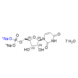 地夸磷索钠杂质05,sodium ((2R,3S,4R,5R)-5-(2,4-dioxo-3,4-dihydropyrimidin-1(2H)-yl)-3,4-dihydroxytetrahydrofuran-2-yl)methyl phosphate heptahydrate