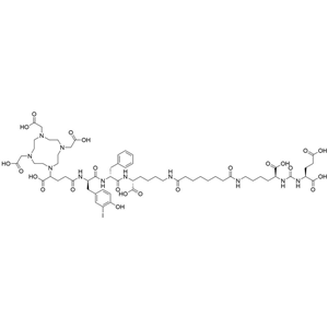 DOTAGA-DTyr(3I)-DPhe-DLys(Sub-Lys-urea-Glu)