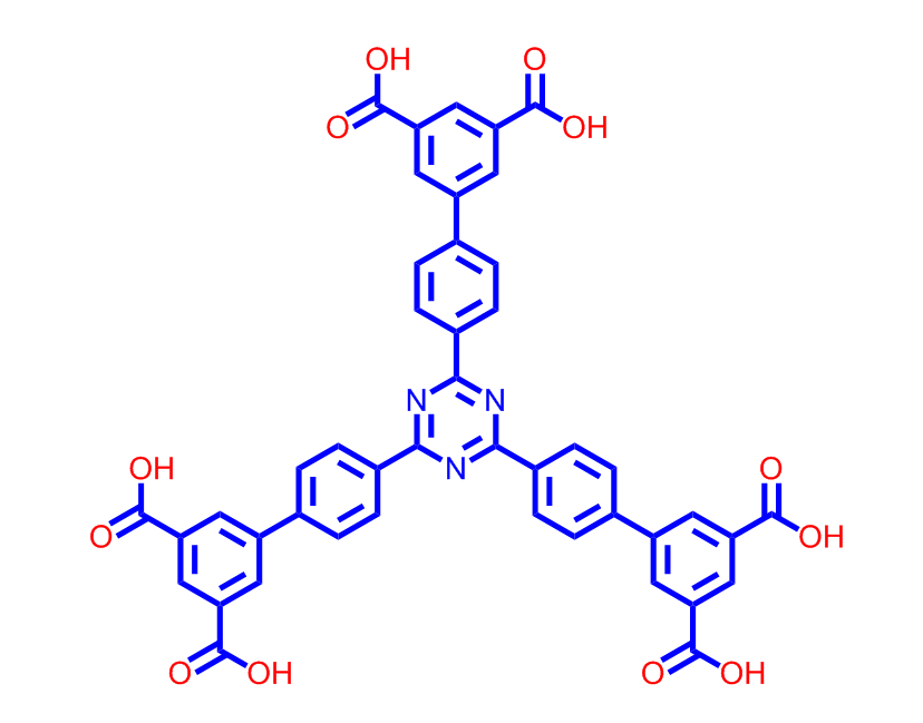 2,4,6-三(3',5'-二羧基聯(lián)苯-4-基)三嗪,4',4''',4'''''-(1,3,5-triazine-2,4,6-triyl)tris(([1,1'-biphenyl]-3,5-dicarboxylic acid))