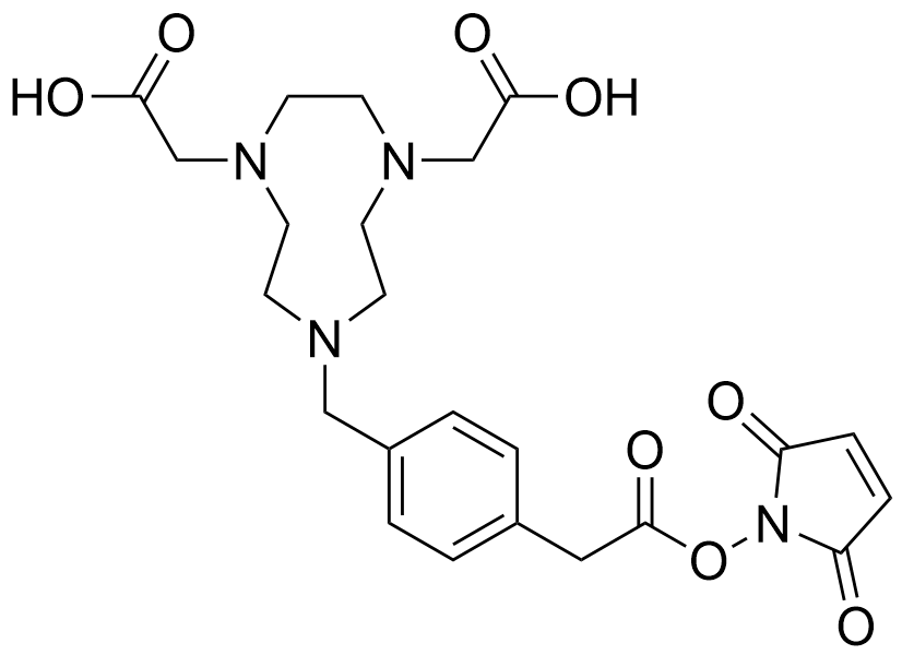 2,2'-(7-(4-(2-((2,5-dioxo-2,5-dihydro-1H-pyrrol-1-yl)oxy)-2-oxoethyl)benzyl)-1,4,7-triazonane-1,4-diyl)diacetic acid,2,2'-(7-(4-(2-((2,5-dioxo-2,5-dihydro-1H-pyrrol-1-yl)oxy)-2-oxoethyl)benzyl)-1,4,7-triazonane-1,4-diyl)diacetic acid