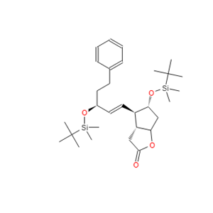 2H-CYCLOPENTA[B]FURAN-2-ONE, 5-[[(1,1-DIMETHYLETHYL)DIMETHYLSILYL]OXY]-4-[(1E,3S)-3-[[(1,1-DIMETHYLE 1240483-15-1