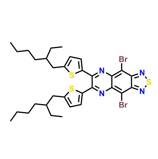 4,9-二溴-6,7-双(5-异辛基噻吩-2-基)-[1,2,5]噻二唑[3,4-g]喹喔啉,1,2,5]Thiadiazolo[3,4-g]quinoxaline, 4,9-dibromo-6,7-bis[5-(2-ethylhexyl)-2-thienyl]-