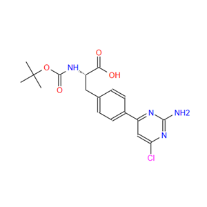 (S)-3-[4-(2-氨基-6-氯嘧啶-4-基)苯基]-2-[(叔丁氧羰基)氨基]丙酸,L-Phenylalanine, 4-(2-aMino-6-chloro-4-pyriMidinyl)-N-[(1,1-diMethylethoxy)carbonyl]-