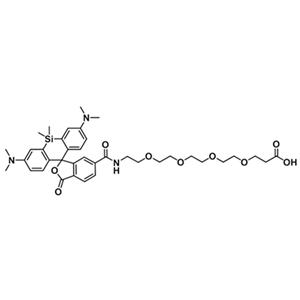 SiR-PEG4-COOH，硅基罗丹明-四聚乙二醇-羧基，SiR-PEG4-acid
