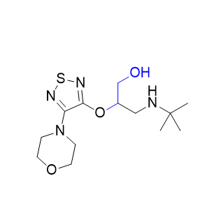 噻吗洛尔杂质02,(2RS)-3-[(1,1-dimethylethyl)amino]-2-[[4-(morpholin-4- yl)-1,2,5-thiadiazol-3-yl]oxy]propan-1-ol
