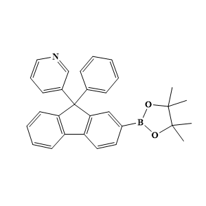 3-[9-苯基-2-（4,4,5,5-四甲基-1,3,2-二氧杂硼烷-2-基）-9H-芴-9-基]吡啶-,Pyridine, 3-[9-phenyl-2-(4,4,5,5-tetramethyl-1,3,2-dioxaborolan-2-yl)-9H-fluoren-9-yl]-