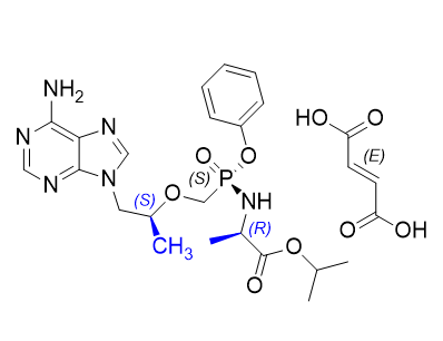 替诺福韦拉酚氨酯杂质10；替诺福韦艾拉酚胺杂质10,isopropyl ((S)-((((S)-1-(6-amino-9H-purin-9-yl)propan-2-yl)oxy)methyl)(phenoxy)phosphoryl)-D-alaninate fumarate