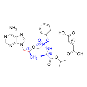 替诺福韦拉酚氨酯杂质11；替诺福韦艾拉酚胺杂质11,isopropyl ((R)-((((S)-1-(6-amino-9H-purin-9-yl)propan-2-yl)oxy)methyl)(phenoxy)phosphoryl)-D-alaninate fumarate