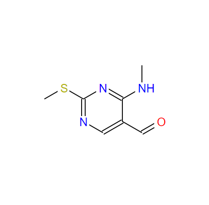 4-甲胺基-2-甲硫基-5-醛基嘧啶,4-(methylamino)-2-(methylthio)pyrimidine-5-carbaldehyde