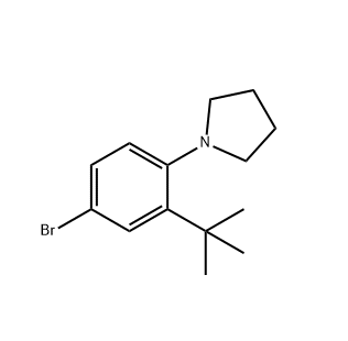 1-(4-溴-2-叔丁基-苯基)-咯烷,1-(4-Bromo-2-tert-butyl-phenyl)-pyrrolidine