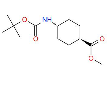 反式-4-(叔丁氧羰基氨基)環(huán)己烷甲酸甲酯,trans-methyl-4-((tert-butoxycarbonyl)amino)cyclohexane-1-carboxylate)