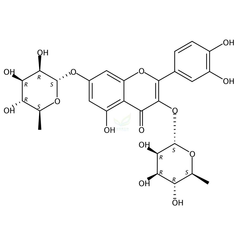 槲皮素-3,7-二-O-鼠李糖苷,Quercetin 3,7-di-O-rhamnopyranoside