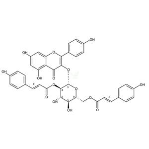 山奈酚-3-O-(2′,6′-二-O-反式-对-香豆酰基)-beta-D-吡喃葡萄糖苷
