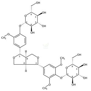 (+)-杜仲树脂酚双葡萄糖苷 