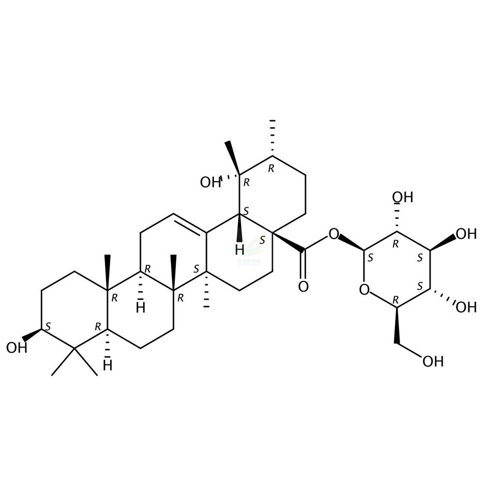 坡模酸-28-O-β-D-吡喃葡萄糖酯,Pomolic acid β-D-glucopyranosyl ester