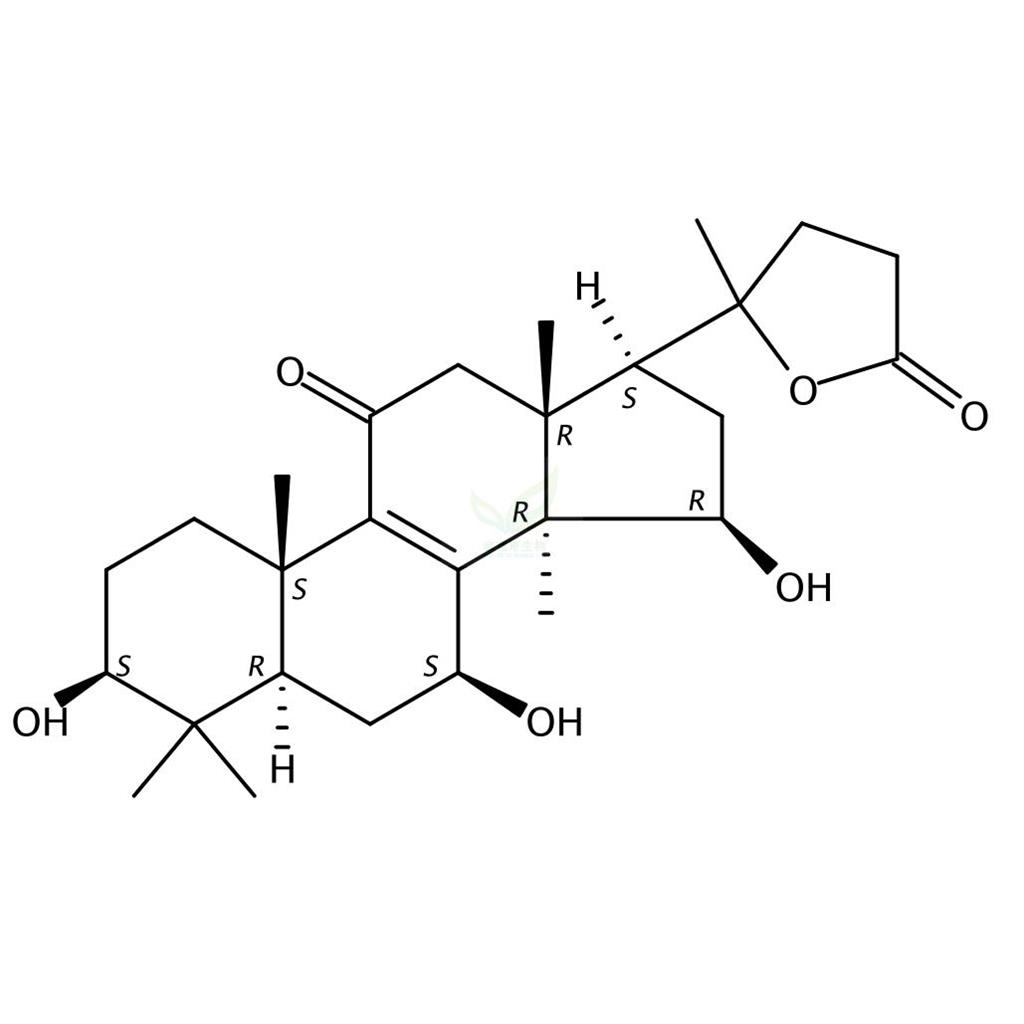 3β,7β,15β-三羟基-11-羰基-羊毛甾烷-8-烯-24→20内酯