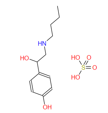 硫酸丁酚胺,butyl-[2-hydroxy-2-(4-hydroxyphenyl)ethyl]azanium,sulfate