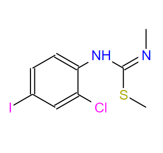 Carbamimidothioic acid, N-(2-chloro-4-iodophenyl)-N'-methyl-, methyl ester,Carbamimidothioic acid, N-(2-chloro-4-iodophenyl)-N'-methyl-, methyl ester