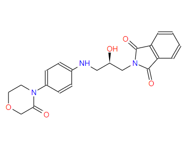 2-[(2R)-2-羟基-3-[[4-(3-氧代-4-吗啉基)苯基]氨基]丙基]-1H-异吲哚-1,3(2H)-二酮,2-[(2R)-2-hydroxy-3-{[4-(3-oxomorpholin-4-yl)phenyl]amino}propyl]-1H-isoindole-1,3(2H)-dione