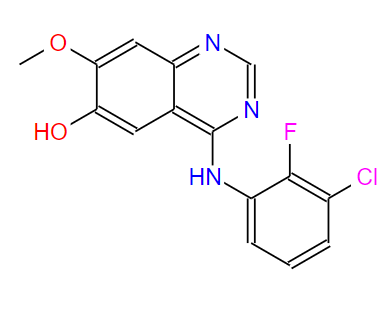 4-(3-氯-2-氟苯胺)-6-羟基-7-甲氧基喹唑啉,4-(3-Chloro-2-fluoroanilino)-6-hydroxy-7-methoxyquinazoline