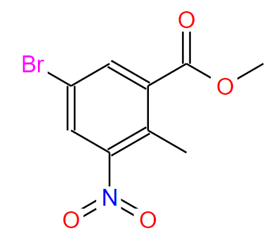 5-溴-2-甲基-3-硝基苯甲酸甲酯,5-BROMO-2-METHYL-3-NITROPHENYLMETHYLCARBOXYLATE