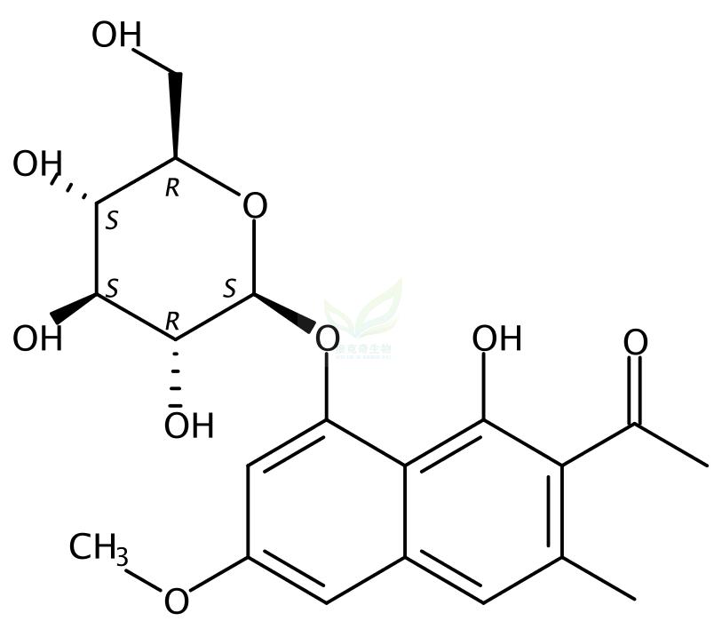 决明酮-8-O-β-D-葡萄糖苷,Torachrysone 8-O-glucoside