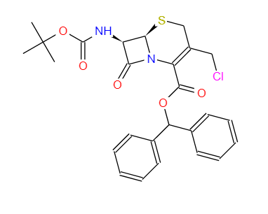 7β-叔丁氧羰基氨基-3-氯甲基-3-头孢烯-4-羧酸二苯甲酯,Diphenylmethyl7beta-Tert-Butoxycarbonylamino-3-Chloromethyl-3-Cephem-4-Carboxylate