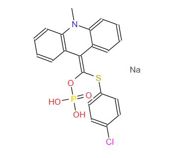 9-(4-氯苯巯基)(10-甲基-9,10-二氢化吖啶亚甲基)磷酸二钠盐,9-(4-Chlorophenylthiophosphoryloxymethylidene)-10-methylacridan,disodium salt; [(4-chlorophenyl)thio](10-methyl-9(10H)-acridinylidene)methanol 1-(dihydrogen phosphate) disodium salt;