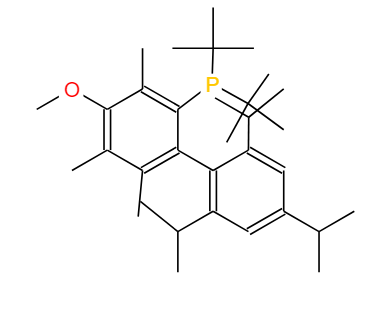 2-二叔丁基膦-4-甲氧基-3,5,6-三甲基-2',4',6'-三异丙基联苯[与异构体1:1混合,2-二-叔丁基膦-5-甲氧基-3,4,6-三甲基-2',4',6'-三异丙基联苯],Bis(1,1-dimethylethyl)[4-methoxy-3,5,6-trimethyl-2',4',6'-tris(1-methylethyl)[1,1'-biphenyl]-2-yl]phosphine