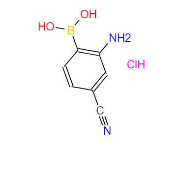 2-氨基-4-氰基苯基硼酸鹽酸鹽,(2-Amino-4-cyanophenyl)boronic acid hydrochloride