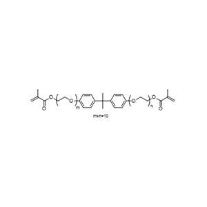 2,2-双[4-(异丁烯酰氧基乙氧基)苯基]丙烷,2-[4-[2-[4-[2-(2-methylprop-2-enoyloxy)ethoxy]phenyl]propan-2-yl]phenoxy]ethyl 2-methylprop-2-enoate
