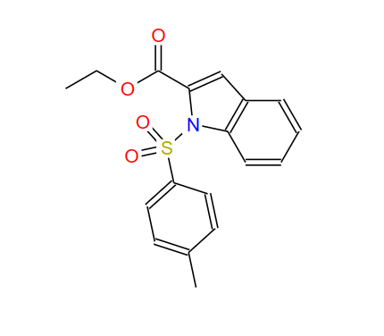 1-甲苯磺酰-1H-吲哚-2-甲酸乙酯,1H-Indole-2-carboxylic acid, 1-[(4-methylphenyl)sulfonyl]-, ethyl ester