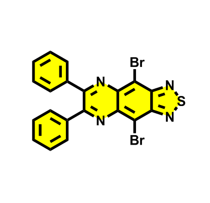 4,9-二溴-6,7-二苯基-苯并[c][1,2,5]噻二唑并[3,4-g]喹喔啉,4,9-Dibromo-6,7-diphenyl-2-thia-1,3,5,8-tetraaza-cyclopenta[b]naphthalene