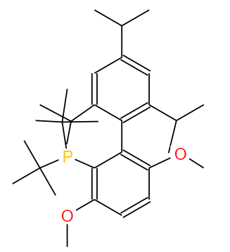 2-(二叔丁基膦)-3,6-二甲氧基-2',4',6'-三异丙基-1,1'-联苯,2-(Di-t-butylphosphino)-3,6-dimethoxy-2'-4'-6'-tri-i-propyl-1,1'-biphenyl, min. 98% t-butylBrettPhos