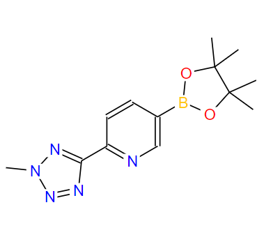 2-(2-甲基-2H-四唑-5-基)吡啶-5-硼酸頻哪醇酯,2-(2-Methyl-2H-tetrazol-5-yl)-5-(4,4,5,5-tetraMethyl-1,3,2-dioxaborolan-2-yl)pyridine