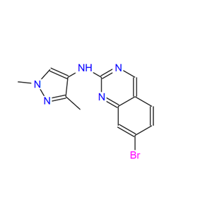 7-溴-N-（1,3-二甲基吡唑-4-基）喹唑啉-2-胺,2-Quinazolinamine, 7-bromo-N-(1,3-dimethyl-1H-pyrazol-4-yl)-