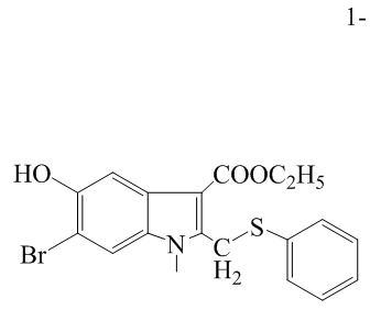 6-溴-5-羟基-1-甲基-2-苯硫甲基吲哚-3-羧酸乙酯;6-溴-5-羟基-1-甲基-2-苯基硫甲基-1H-吲哚-3-羧酸乙酯;阿比朵尔中间体五;6-溴-5-羟基-1-甲基-2-(苯硫甲基)吲哚-3-甲酸乙酯,Ethyl 6-bromo-5-hydroxy-1-methyl-2-(phenylsulfanylmethyl)indole-3-carboxylate
