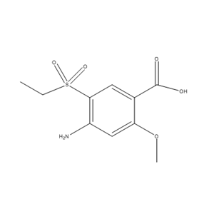 2-甲氧基-4-氨基-5-乙砜基苯甲酸,4-amino-5-(ethylsulphonyl)-o-anisic acid