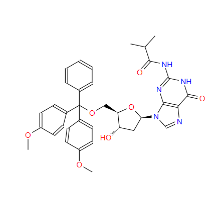 5'-O-(4,4'-二甲氧基三苯基)-N2-异丁酰基-2'-脱氧鸟甙,5'-O-Dimethoxytrityl-N-isobutyryl-deoxyguanosine