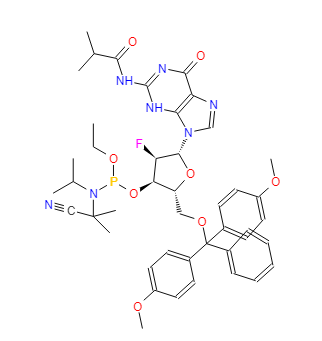 2'-F-dG(iBu) 亚磷酰胺单体,N2-iBu-5'-O-DMT-2'-fluoro-dG-CE
