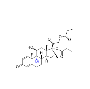 丙酸倍氯米松杂质01,(8S,9R,10S,11S,13S,14S,16S,17R)-9-bromo-11-hydroxy-10,13,16- trimethyl-3-oxo-17-(2-(propionyloxy)acetyl)-6,7,8,9,10,11,12,13,14, 15,16,17-dodecahydro-3H-cyclopenta[a]phenanthren-17-yl propionate