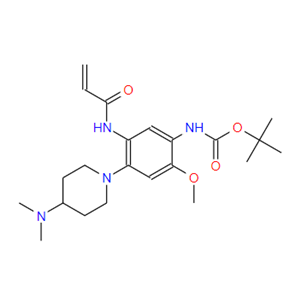 (5-丙烯酰胺基-4-(4-(二甲基氨基)哌啶-1-基)-2-甲氧基苯基)氨基甲酸叔丁酯,[5-Acryloylamino-4-(4-dimethylamino-piperidin-1-yl)-2-methoxy-phenyl]-carbamic acid tert-butyl ester