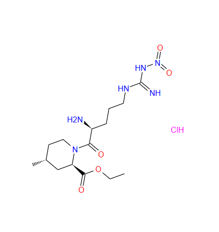 1-[2-氨基基-5-[[亚氨基(硝基氨基)甲基]氨基]-1-氧戊基]-4-甲基-2-哌啶羧酸乙酯盐酸盐,[2R-[1(S*),2Α,4Β]],Ethyl (2R,4R)-1-(Nitroglycerine-nitro-L-arginyl)-4-methyl-piperidinecarboxylate hydrochloride